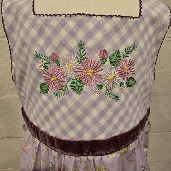 Matilda Jane Girls Enchanted Garden Prudence Gingham Tunic Top Size 8 NEW - Picture 2 of 9